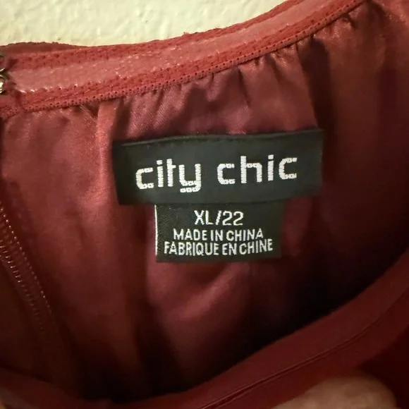 City Chic Deep Red jumpsuit - Picture 3 of 9